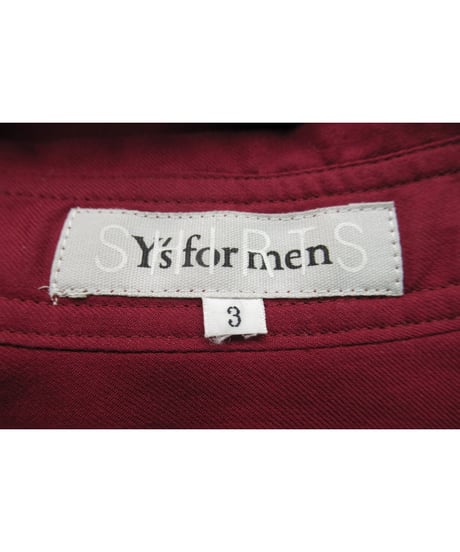 Y's for men SHIRTS yohji yamamoto 赤 コットン シンプルブラウス（MT-B30-058）