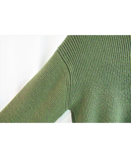 97aw yohji yamamoto pour homme vintage 蝋人形期 カーキシンプルニット  HI-K33-930