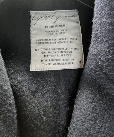 1980's yohji yamamoto pour homme 丸文字 紺 モッズコート  （Y-C2）