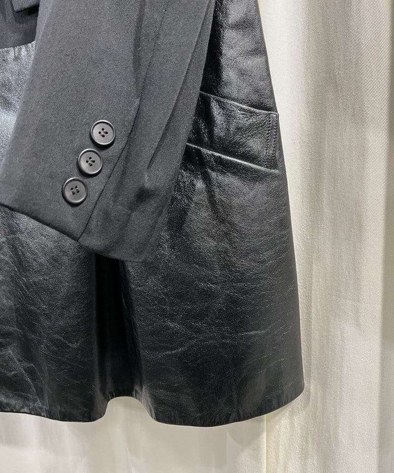1980's yohji yamamoto femme vintage レザー切り替えジャケッ