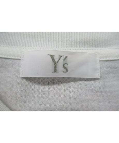 Y's yohji yamamoto フロントニットデザインコットン半袖カットソー（YM-K60-045）