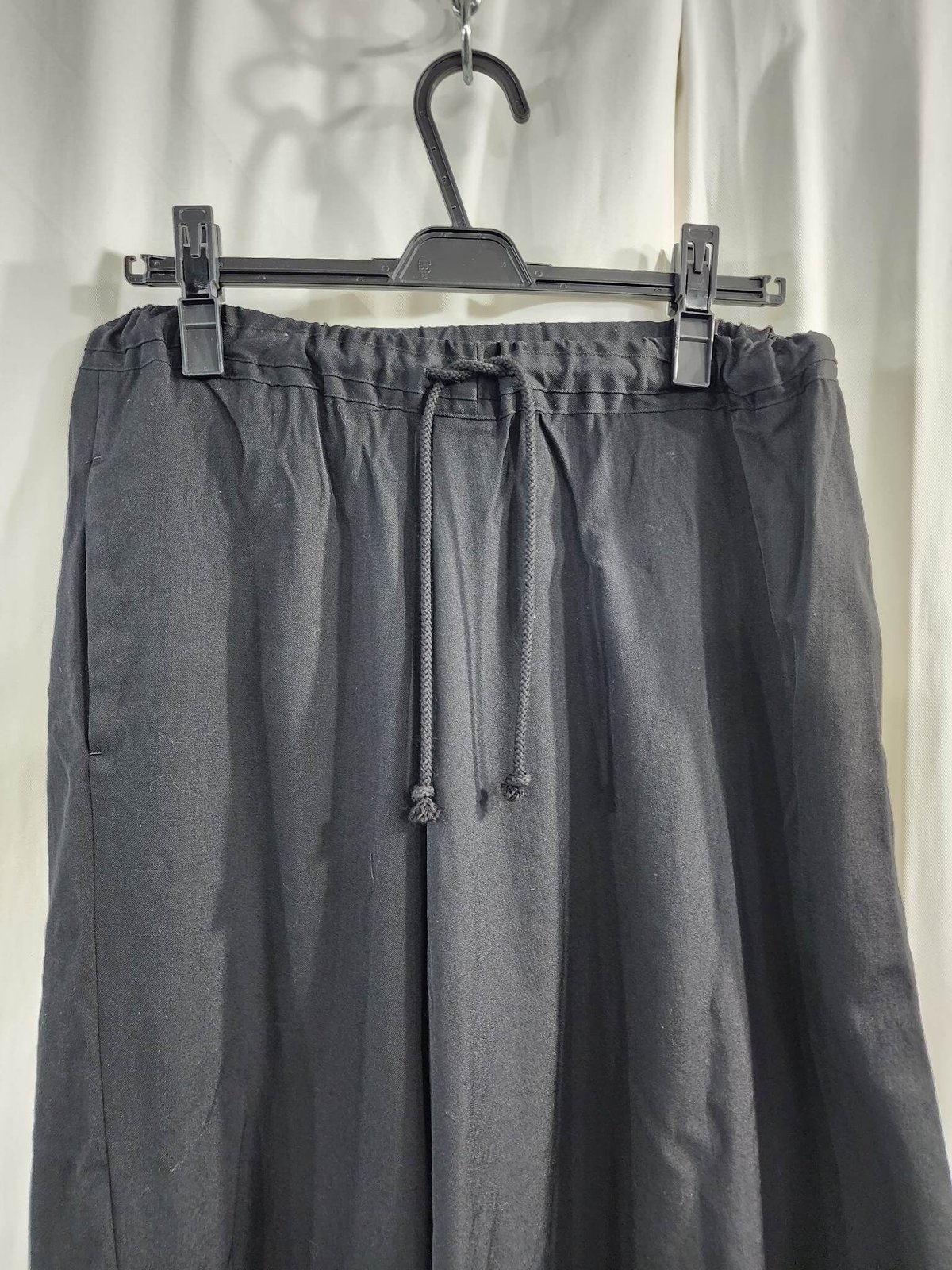 B yohji yamamoto 黒 アシンメトリーデザインサルエルパンツ (NP