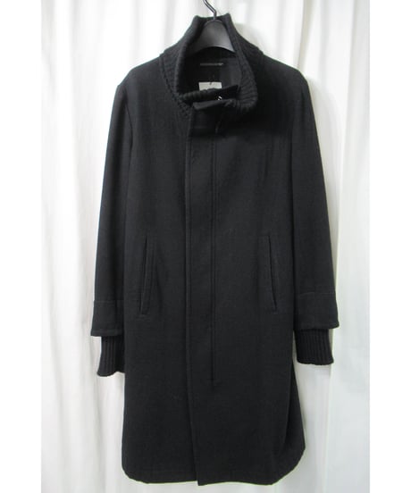 10aw yohji yamamoto +noir ニット切替デザインコート NC-C06-103