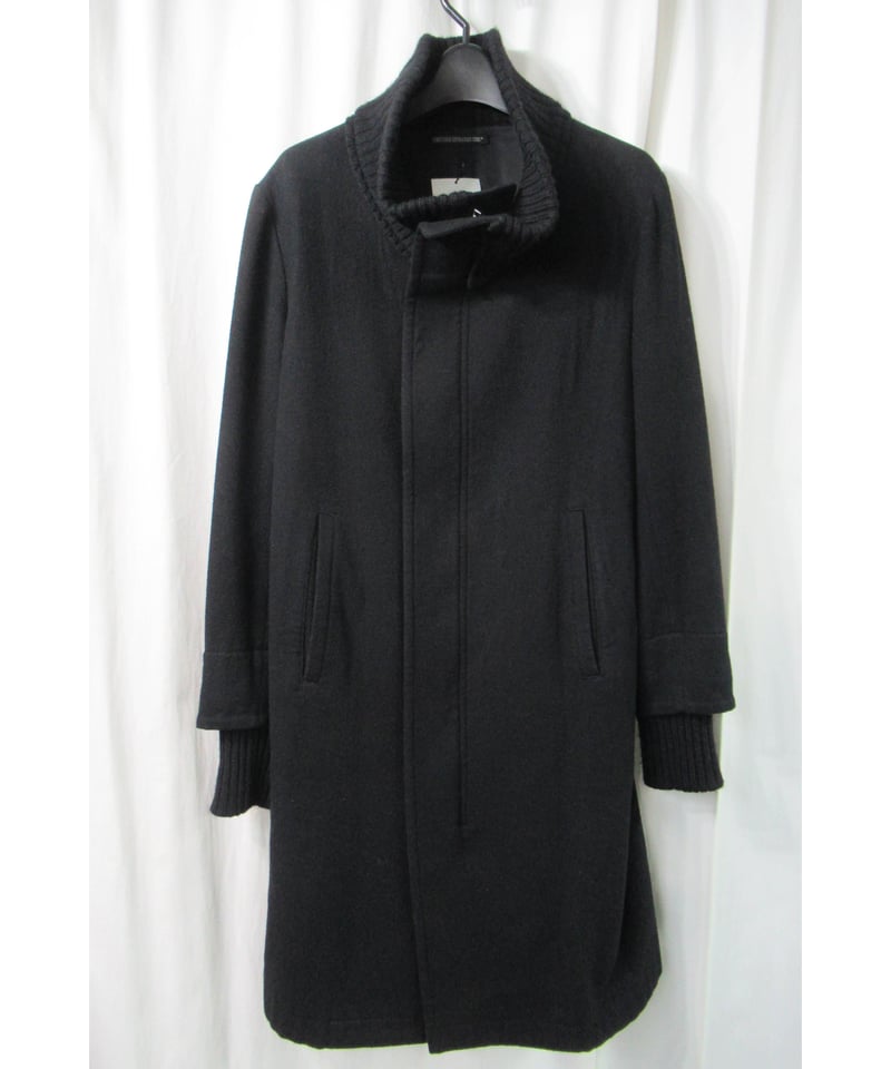 10aw yohji yamamoto +noir ニット切替デザインコート NC-C06-1...