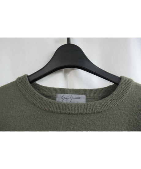 02aw yohji yamamoto pour homme カーキ シンプルニット HM-K44-193