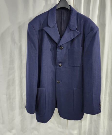 1988aw yohji yamamoto pour homme 紺 ビートルズ 3釦 ジャケット  (yy-j001)