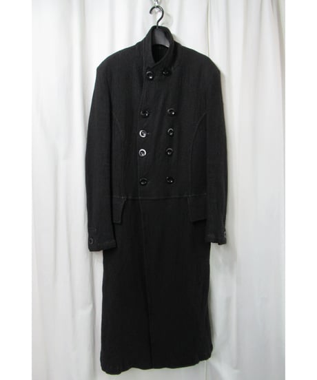 07aw yohji yamamoto pour homme スタンドカラー ダブル ロングジャケット（HX-J67-137）