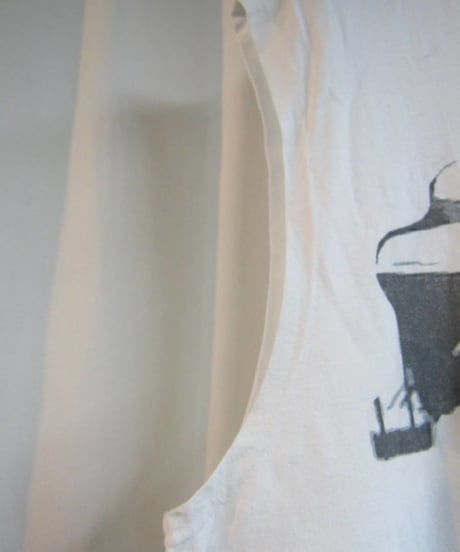 10ss yohji yamamoto pour homme プリントノースリーブTシャツ③ HJ-T84-068