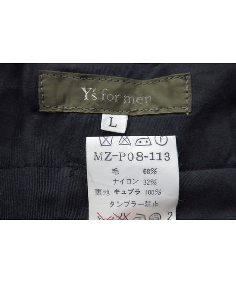 90’s Y’s for men yohji yamamoto vintage ２タック シンプルテーパードパンツ（MZ-P08-113）