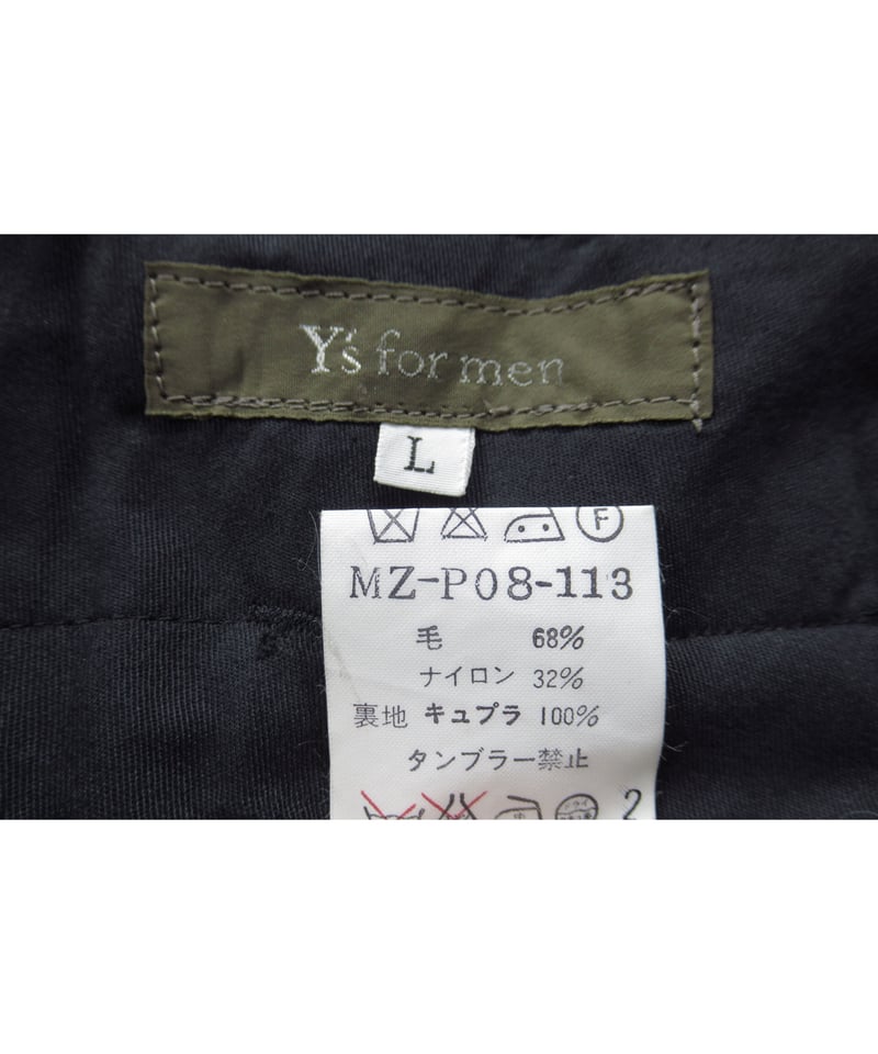 90’s Y’s for men 2タックウールテーパードパンツ Y's for men yohji yamamoto タック入り テーパードパンツ（MJ-P0