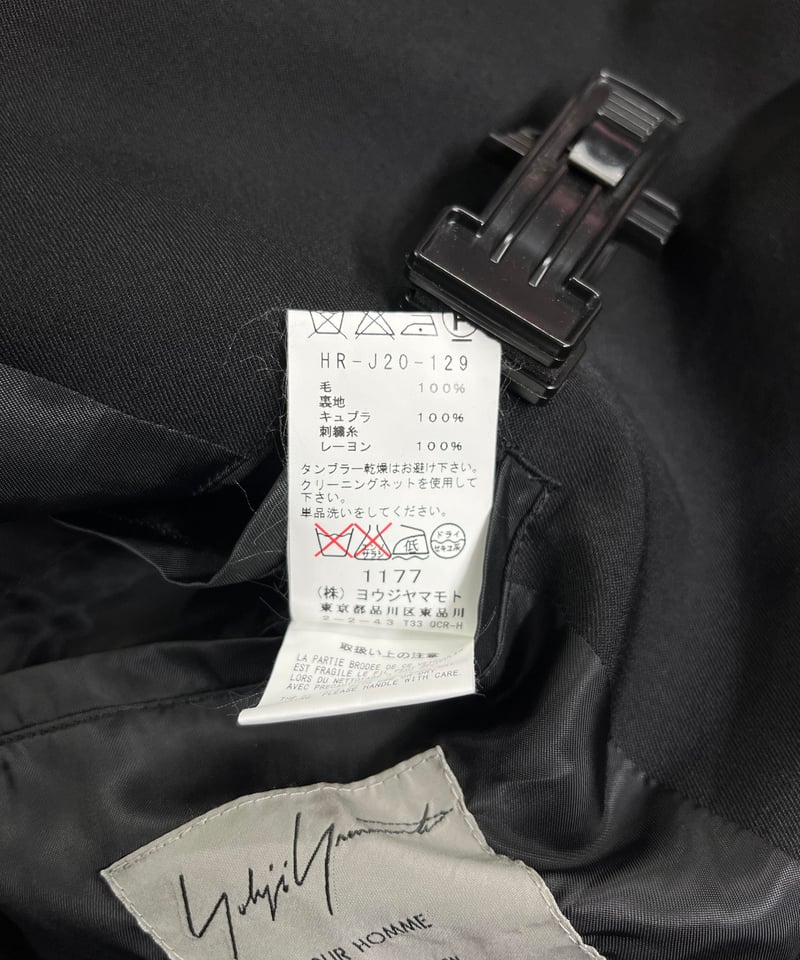 2016AW yohji yamamoto pour homme リエ フーテッドジャケット（