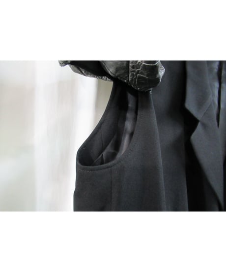 レア 18aw yohji yamamoto pour homme 黒 袖 鹿革切替えデザインジャケット HV-J14-100