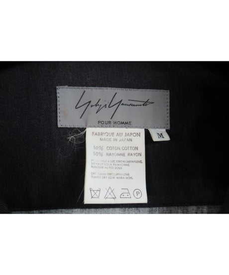レア 97ss yohji yamamoto pour homme vintage 火山プリントデザインドレスシャツ HU-D14-262