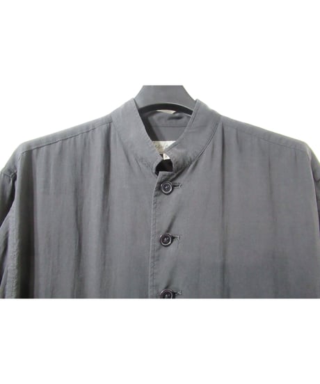 20ss yohji yamamoto pour homme パチポケットデザイン スタンドカラーブラウス（HN-B44-222）