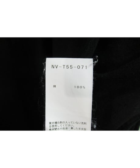 18aw B yohji yamamoto +noir 黒 顔料プリントデザインカットソー NV-T55-071