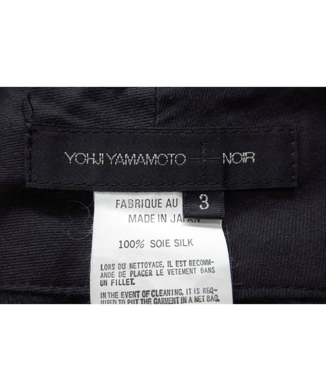 2007SS タグ付き yohji yamamoto +noir シルク ジャガードパンツ（NT-P02-409）