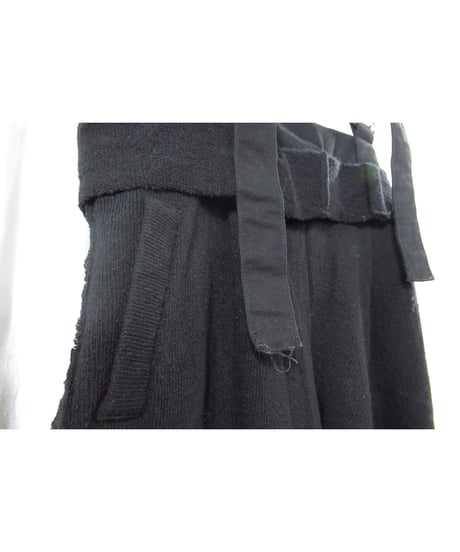 Y’s yohji yamamoto 切替えデザイン ワイドサロペットパンツ（YJ-T78-193）
