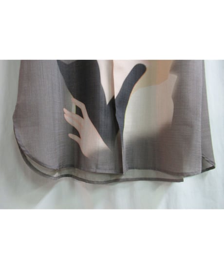 02ss yohji yamamoto pour homme SAEKO 女優シリーズ プリントブラウス HE-B66-975