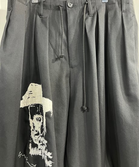 2020SS yohji yamamoto pour homme ヨウジ刺繍バルーンパンツ（HN-P90-102）