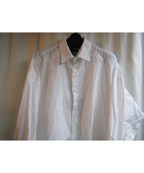 19ss yohji yamamoto BLACK Scandal 2way襟デザインロングブラウス NH-B22-001