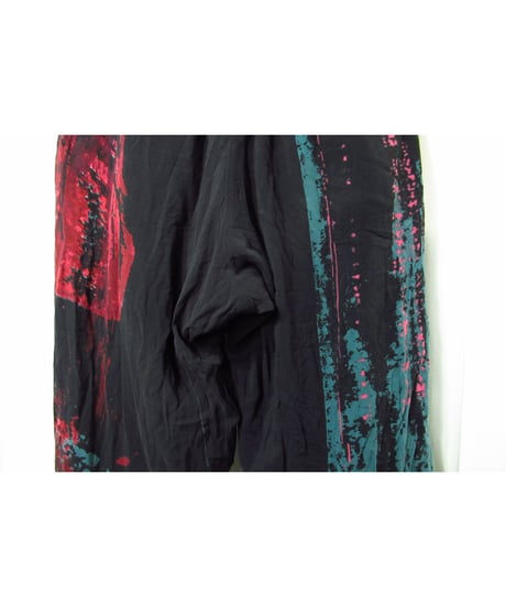 SAMPLE 16aw BLACK Scandal yohji yamamoto pour homme プリントデザインパンツ（HR-P46-840）