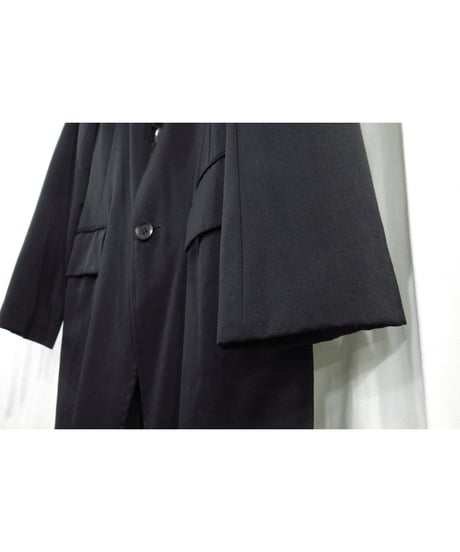 Y's yohji yamamoto ラペル切替え 燕尾デザインロングジャケット（YZ-J21-107）