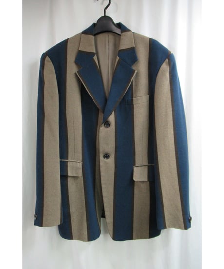 89aw yohji yamamoto pour homme vintage ストライプデザインジャケット（HJ-9）
