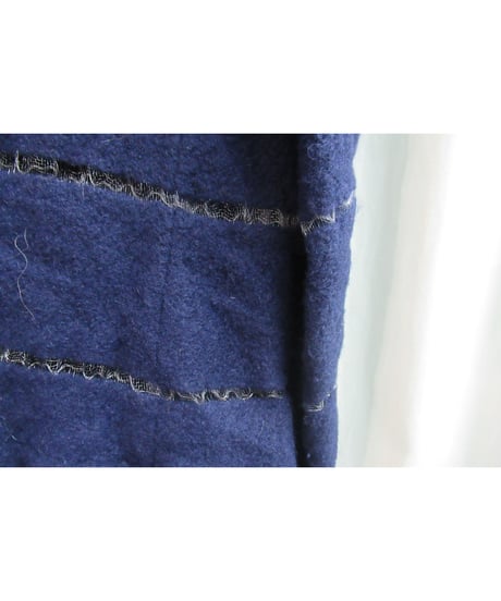 AD2004 COMME des GARCONS HOMME PLUS 紺 縮絨 デザインジャケット PN-J007