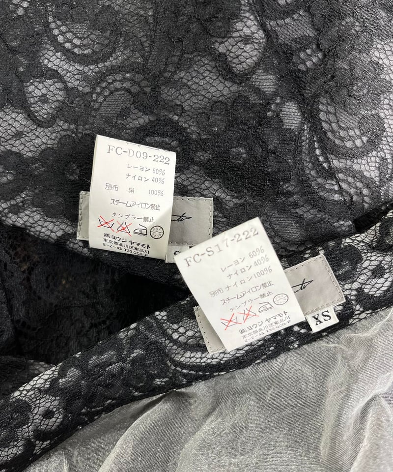 1999SS yohji yamamoto femme vintage ソーレースドレスセット 1999SS yohji yamamoto femme vintage ソーレースドレスセット