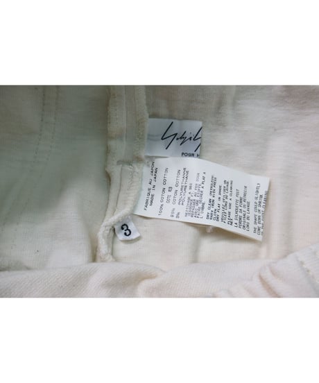 11ss yohji yamamoto pour homme 裾リブ アンクル丈パンツ HO-P45-973