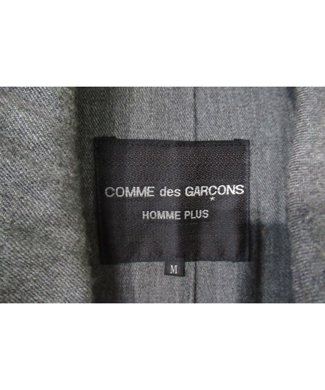 AD1994 COMME des GARCONS HOMME PLUS グレー 縮絨期 切りっぱなしハーフコート PC-040020