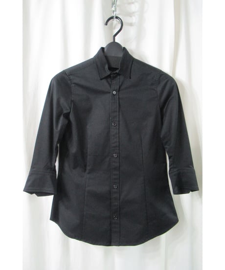 新品 11ss yohji yamamoto femme 黒 ７分袖 デザインブラウス FO-B05-006