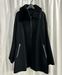 1991AW 6.1THE MEN yohji yamamoto pour homme  ジッパー付きメルトンハーフコート（H-C-251xxx）