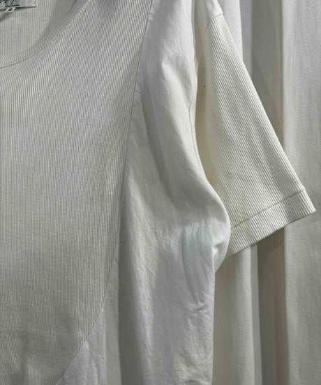 2007SS yohji yamamoto pour homme 切替半袖Tシャツ（HT-T21-844）