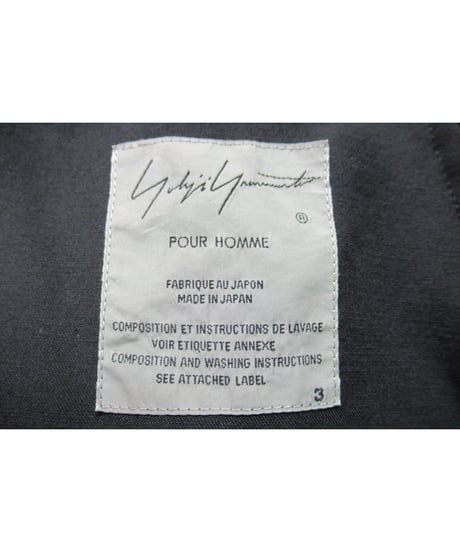 2019ss yohji yamamoto pour homme デザインワイドオーバーオール（HH-D07-100）