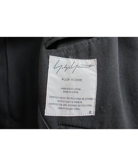 06aw yohji yamamoto pour homme カッティングデザインロングジャケット HB-J10-100