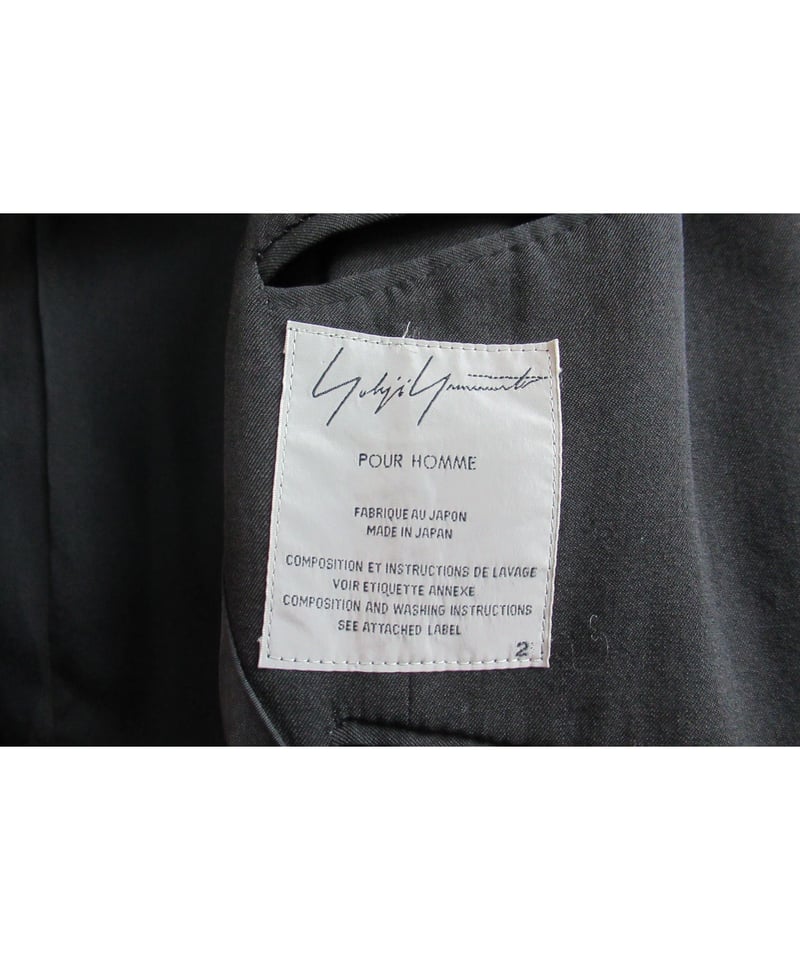 06aw yohji yamamoto pour homme カッティングデザインロング