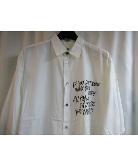 90’s Y's yohji yamamoto vintage メッセージプリントデザインブラウス  YBL-1