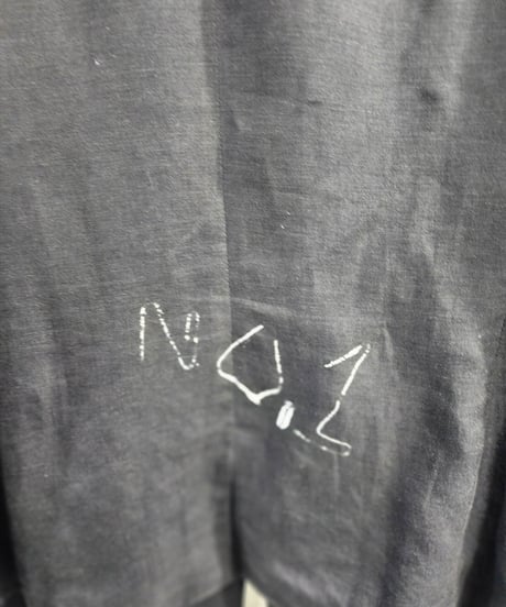 2015ss yohji yamamoto pour homme 黒 ヨウジロゴ入りフロッキージャケット (HO-J40-314)