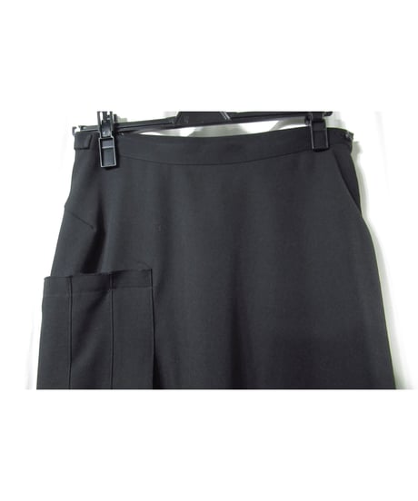 yohji yamamoto +noir サイドプリーツデザイン ロングフレアスカート（NN-S13-100）