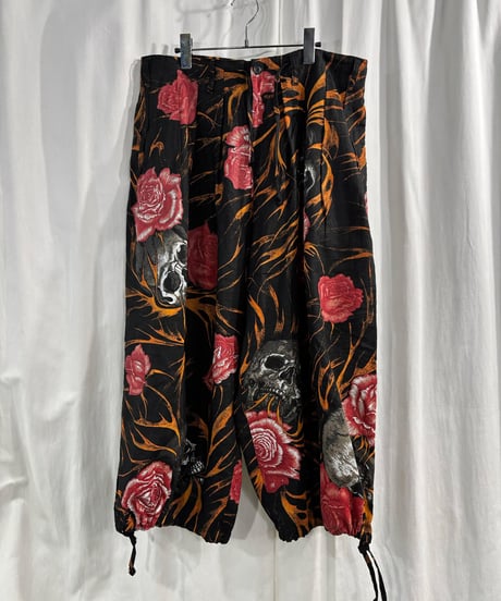 2019SS BLACK Scandal yohji yamamoto スカルプリントパンツ（HH-P93-310）