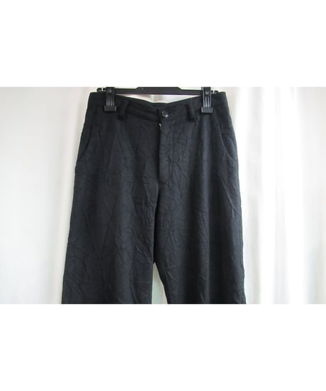 Y's yohji yamamoto シワ加工シンプルパンツ YT-P39-134
