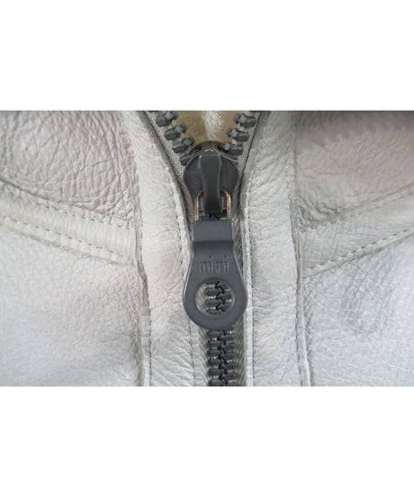 SAMPLE  yohji yamamoto pour homme レザー切替えフード付きニットジャケット J40-807
