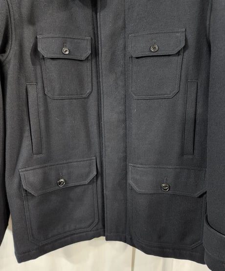 12AW yohji yamamoto pour homme 黒ミリタリーデザインジャケット （HD-Y01-141)
