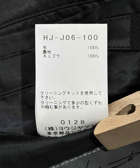 2023AW yohji yamamoto pour homme 左裾ファスナージャケット（HJ-J06-100）