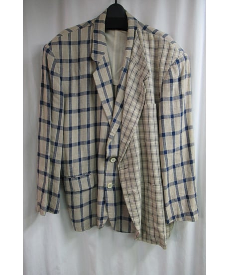 80’s COMME des GARCONS HOMME PLUS vintage チェックレイヤードジャケット PJ-11050M