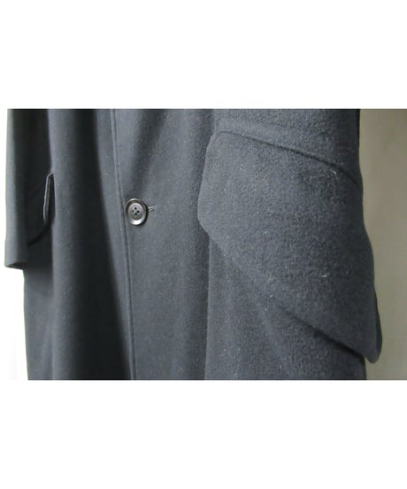 99aw yohji yamamoto pour homme vintage フラップポケットデザイン ステンカラーロングコート（HN-C10-140）