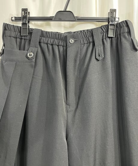 2018SS yohji yamamoto pour homme スカート付デザインパンツ （HW-P21-100）