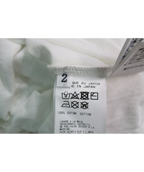 20aw B yohji yamamoto +noir 白 【Y】 プリントカットソー NR-T61-077