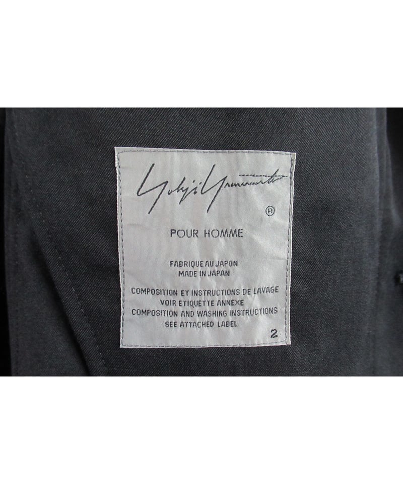 19ss yohji yamamoto pour homme フライフロント シンプル 19ss yohji yamamoto pour homme フライフロント シンプル